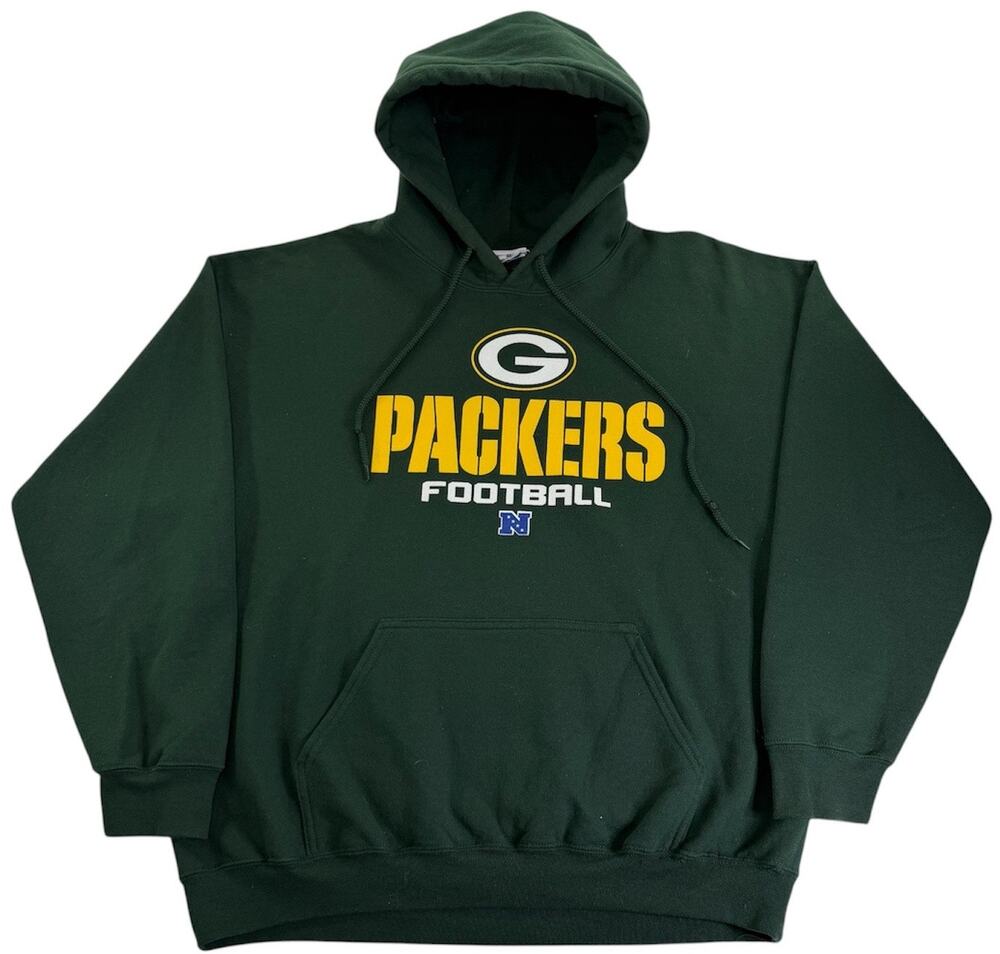 Green Bay Packers Hoodie NFL Football Men's Large Green Pullover Sweatshirt